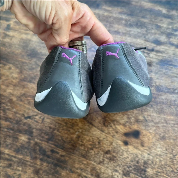 Puma sneakers grey and purple like new size 8.5 - Picture 4 of 12